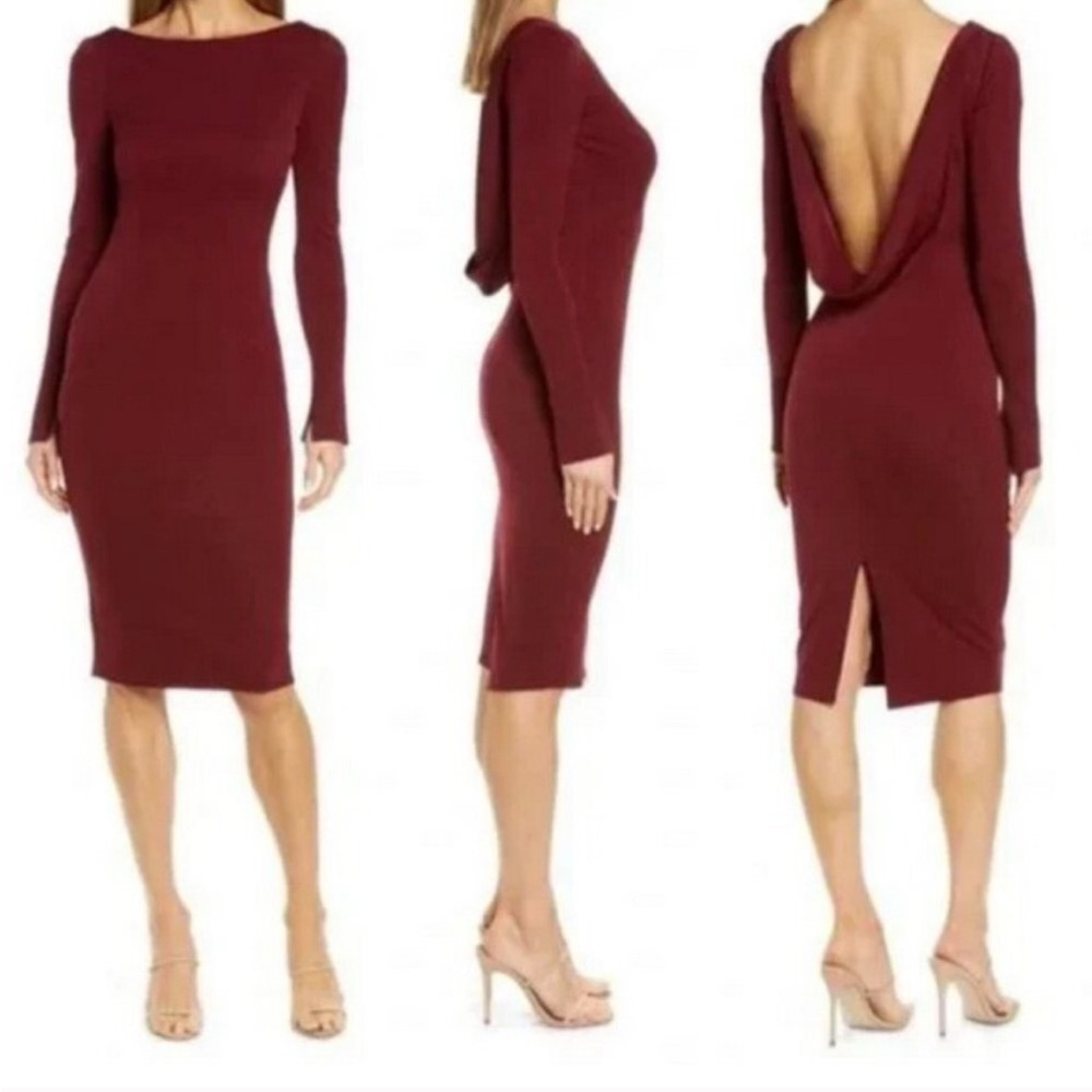 Katie May Deep Red Long Sleeve Dress